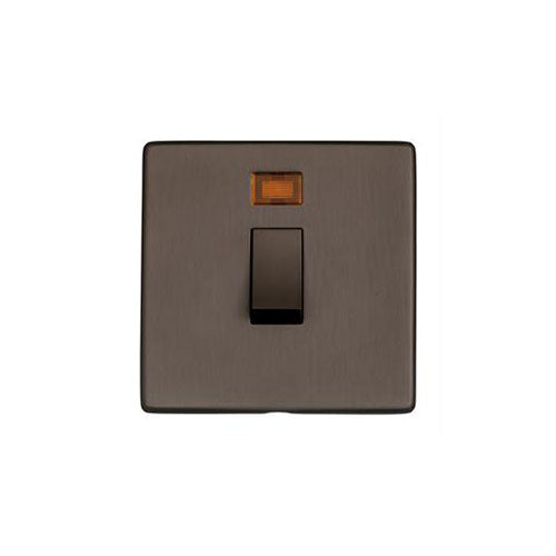 Studio Range Matt Bronze Switches & Sockets, Y09 - 20A Double Pole Switch with Neon by Heritage Brass By M-Marcus