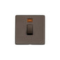 Studio Range Matt Bronze Switches & Sockets, Y09 - 20A Double Pole Switch with Neon by Heritage Brass By M-Marcus