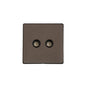 Studio Range Matt Bronze Switches & Sockets, Y09 - 2 Gang TV Coaxial Socket by Heritage Brass By M-Marcus