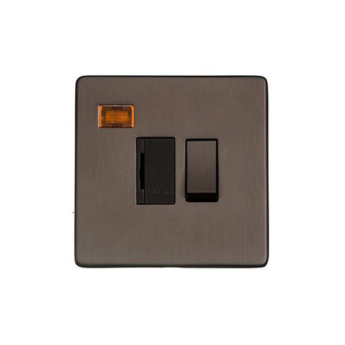 Studio Range Matt Bronze Switches & Sockets, Y09 - Switched Spur with Neon (13 Amp) by Heritage Brass By M-Marcus