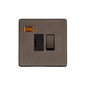 Studio Range Matt Bronze Switches & Sockets, Y09 - Switched Spur with Neon (13 Amp) by Heritage Brass By M-Marcus