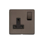 Studio Range Matt Bronze Switches & Sockets, Y09 - Single Socket (13 Amp) by Heritage Brass By M-Marcus