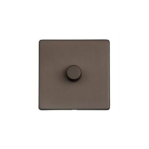 Studio Range Matt Bronze Switches & Sockets, Y09 - 1 Gang Dimmer 400 watts (Compatible with halogen/ incandescent bulbs) by Heritage Brass By M-Marcus