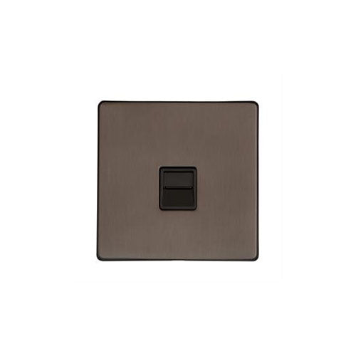 Studio Range Matt Bronze Switches & Sockets, Y09 - 1 Gang Secondary Line Socket by Heritage Brass By M-Marcus