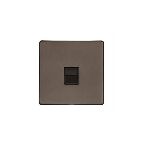 Studio Range Matt Bronze Switches & Sockets, Y09 - 1 Gang Master Line Socket by Heritage Brass By M-Marcus