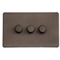 Studio Range Matt Bronze Switches & Sockets, Y09 - 3G Multi Location Primary Dimmer by Heritage Brass By M-Marcus