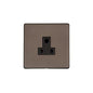Studio Range Matt Bronze Switches & Sockets, Y09 - 5 Amp 3 Round Pin Socket by Heritage Brass By M-Marcus