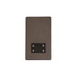 Studio Range Matt Bronze Switches & Sockets, Y09 - Shaver Socket Output Voltage 110/240V by Heritage Brass By M-Marcus