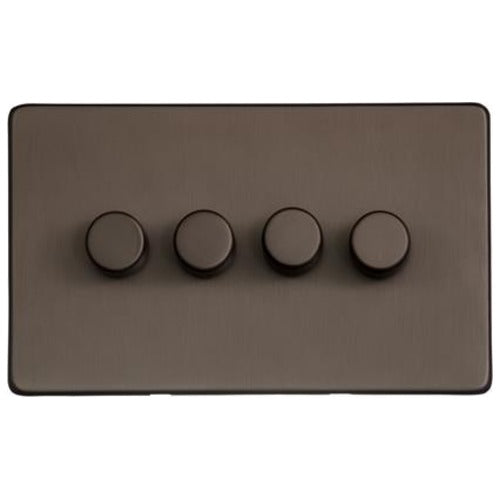 Studio Range Matt Bronze Switches & Sockets, Y09 - 4G Multi Location Secondary Dimmer by Heritage Brass By M-Marcus