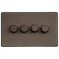 Studio Range Matt Bronze Switches & Sockets, Y09 - 4G Multi Location Secondary Dimmer by Heritage Brass By M-Marcus