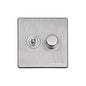 Studio Range Satin Chrome Switches & Sockets, Y33 - 2G Mixed Toggle Dimmer Switch 1xToggle 1xTED by Heritage Brass By M-Marcus