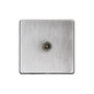 Studio Range Satin Chrome Switches & Sockets, Y33 - 1 Gang Non-Isolated TV Coaxial Socket by Heritage Brass By M-Marcus