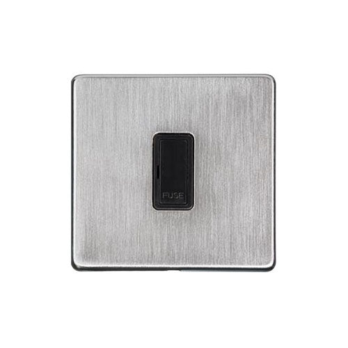 Studio Range Satin Chrome Switches & Sockets, Y33 - Unswitched Spur (13 Amp) by Heritage Brass By M-Marcus