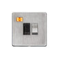 Studio Range Satin Chrome Switches & Sockets, Y33 - Switched Spur with Neon (13 Amp) by Heritage Brass By M-Marcus