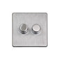 Studio Range Satin Chrome Switches & Sockets, Y33 - 2G Multi Location Primary Dimmer by Heritage Brass By M-Marcus