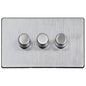 Studio Range Satin Chrome Switches & Sockets, Y33 - 3G Multi Location Primary Dimmer by Heritage Brass By M-Marcus