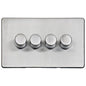 Studio Range Satin Chrome Switches & Sockets, Y33 - 4G Multi Location Primary Dimmer by Heritage Brass By M-Marcus
