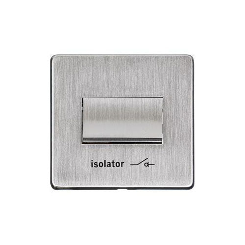 Studio Range Satin Chrome Switches & Sockets, Y33 - 6A Triple Pole Fan Isolator Switch by Heritage Brass By M-Marcus