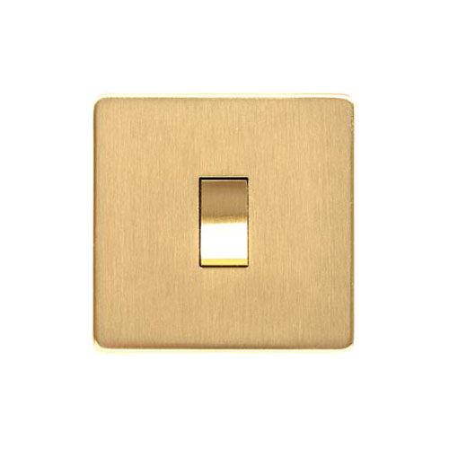 Studio Range Satin Brass Switches & Sockets, Y44 - 1 Gang Rocker Switch by Heritage Brass By M-Marcus