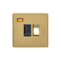 Studio Range Satin Brass Switches & Sockets, Y44 - Switched Spur with Neon (13 Amp) by Heritage Brass By M-Marcus