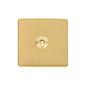 Studio Range Satin Brass Switches & Sockets, Y44 - 1 Gang Intermediate Toggle Switch by Heritage Brass By M-Marcus