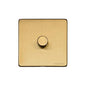 Studio Range Satin Brass Switches & Sockets, Y44 - 1 Gang Dimmer 400 watts (Compatible with halogen/ incandescent bulbs) by Heritage Brass By M-Marcus