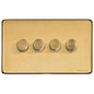 Studio Range Satin Brass Switches & Sockets, Y44 - 4G Multi Location Secondary Dimmer by Heritage Brass By M-Marcus