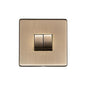Studio Range Antique Brass Switches & Sockets, Y91 - 2 Gang Rocker Switch by Heritage Brass By M-Marcus