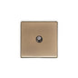 Studio Range Antique Brass Switches & Sockets, Y91 - 1 Gang Satellite Socket by Heritage Brass By M-Marcus