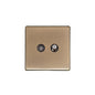 Studio Range Antique Brass Switches & Sockets, Y91 - TV/Satellite Socket by Heritage Brass By M-Marcus