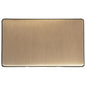 Studio Range Antique Brass Switches & Sockets, Y91 - Double Blank Plate by Heritage Brass By M-Marcus