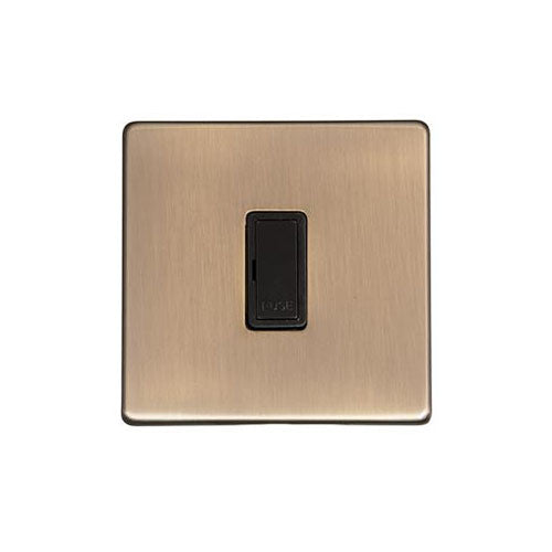 Studio Range Antique Brass Switches & Sockets, Y91 - Unswitched Spur (13 Amp) by Heritage Brass By M-Marcus