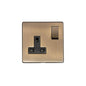 Studio Range Antique Brass Switches & Sockets, Y91 - Single Socket (13 Amp) by Heritage Brass By M-Marcus