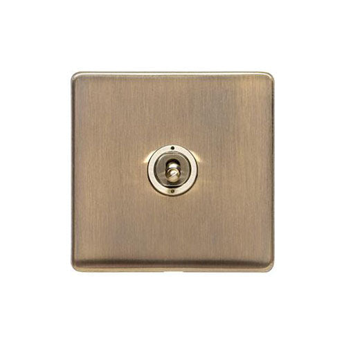 Studio Range Antique Brass Switches & Sockets, Y91 - 1 Gang Toggle Switch by Heritage Brass By M-Marcus