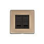 Studio Range Antique Brass Switches & Sockets, Y91 - 2 Gang RJ45 by Heritage Brass By M-Marcus