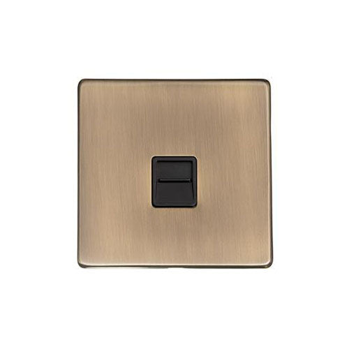 Studio Range Antique Brass Switches & Sockets, Y91 - 1 Gang Master Line Socket by Heritage Brass By M-Marcus