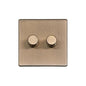 Studio Range Antique Brass Switches & Sockets, Y91 - 2G Multi Location Primary Dimmer by Heritage Brass By M-Marcus