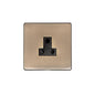 Studio Range Antique Brass Switches & Sockets, Y91 - 5 Amp 3 Round Pin Socket by Heritage Brass By M-Marcus