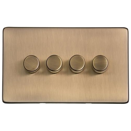 Studio Range Antique Brass Switches & Sockets, Y91 - 4G Multi Location Secondary Dimmer by Heritage Brass By M-Marcus