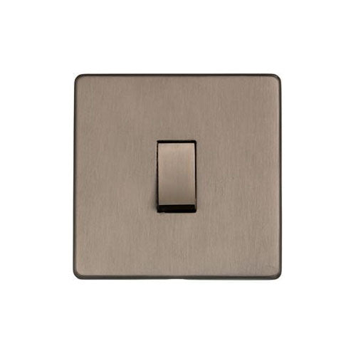 Studio Range Aged Pewter Switches & Sockets, YAP - 1 Gang Intermediate Rocker Switch by Heritage Brass By M-Marcus
