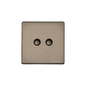 Studio Range Aged Pewter Switches & Sockets, YAP - 2 Gang TV Coaxial Socket by Heritage Brass By M-Marcus
