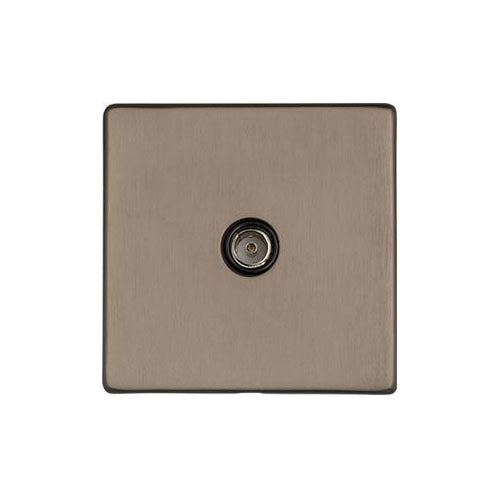 Studio Range Aged Pewter Switches & Sockets, YAP - 1 Gang Isolated TV Coaxial Socket by Heritage Brass By M-Marcus