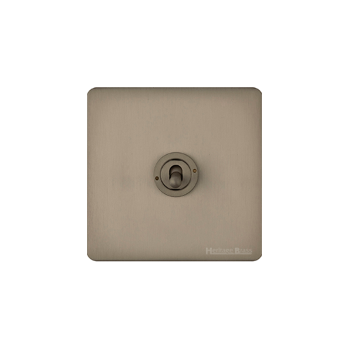 Studio Range Aged Pewter Switches & Sockets, YAP - 1 Gang Intermediate Toggle Switch by Heritage Brass By M-Marcus