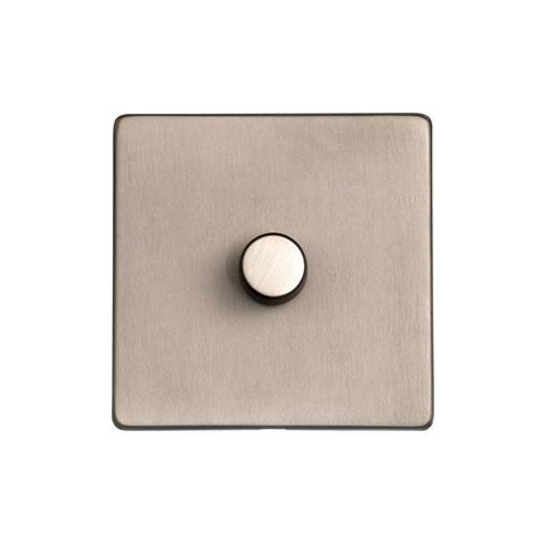 Studio Range Aged Pewter Switches & Sockets, YAP - 1 Gang TED Dimmer (Compatible with LED Lamps) by Heritage Brass By M-Marcus