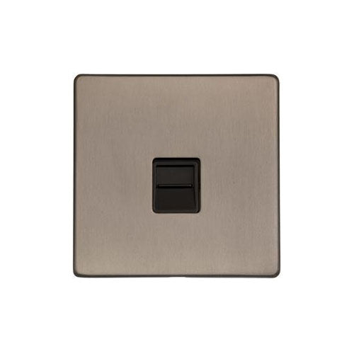 Studio Range Aged Pewter Switches & Sockets, YAP - 1 Gang Master Line Socket by Heritage Brass By M-Marcus