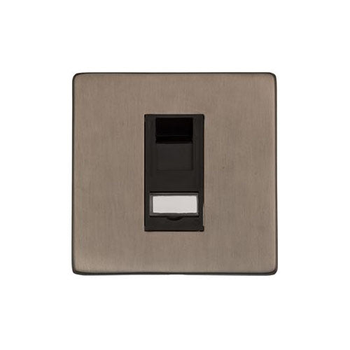 Studio Range Aged Pewter Switches & Sockets, YAP - 1 Gang RJ45 by Heritage Brass By M-Marcus