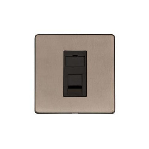 Studio Range Aged Pewter Switches & Sockets, YAP - 1 Gang RJ11 by Heritage Brass By M-Marcus