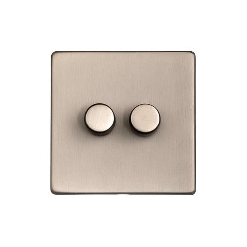 Studio Range Aged Pewter Switches & Sockets, YAP - 2G Multi Location Primary Dimmer by Heritage Brass By M-Marcus