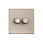 Studio Range Aged Pewter Switches & Sockets, YAP - 2G Multi Location Secondary Dimmer by Heritage Brass By M-Marcus