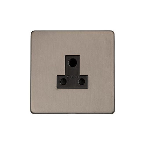 Studio Range Aged Pewter Switches & Sockets, YAP - 5 Amp 3 Round Pin Socket by Heritage Brass By M-Marcus